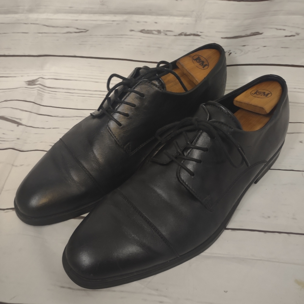 Ecco Men's Black Leather Dress Shoes Size 13